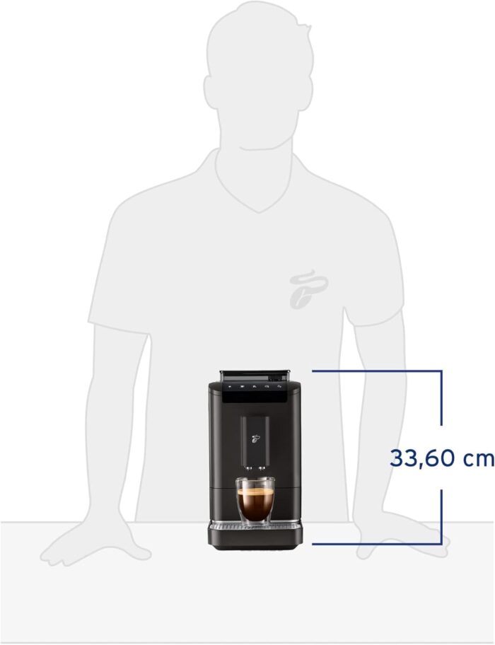 Tchibo Kaffeevollautomat Esperto2 Caffè mit 2-Tassen-Funktion für Caffè Crema und Espresso, Granite Black - INKLUSIVE Kaffeeprobierset GRATIS
