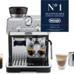 De'Longhi Siebträgermaschine La Specialista Arte EC9155.MB, Espressomaschine mit Mahlwerk, 8 Mahlgrade, 15 Bar, 3 Temperaturen, Milchschaumdüse, 1550W, 1,7L Tank, Edelstahl/Schwarz inkl. Barista-Kit