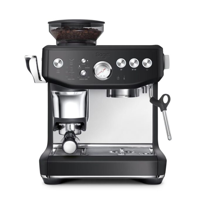 Sage - The Barista Express Impress - Kaffeemaschine mit manuellem Milchaufschumer & integriertem Mahlwerk - Intelligente Dosierung, 25 Mahlgradeinstellungen - Gebrsteter Edelstahl