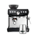 Sage - The Barista Express - Kaffeemaschine mit manuellem Milchaufschäumer & Mahlwerk - Automatisches Mahlen, individueller Milchschaum - Gebürsteter Edelstahl, Milchkännchen mit Temperaturregelung
