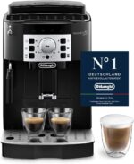De’Longhi Magnifica S - Perfetto Kaffeevollautomat mit klassischem Milchaufschäumer, Espresso- und Cappuccino Kaffeemaschine, Bedienfeld mit Tasten, Schwarz (ECAM22.110.B)