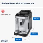 De’Longhi Magnifica Evo - Perfetto Kaffeevollautomat mit klassischem Milchaufschäumer, 4 One-Touch-Getränke, Cappuccino, Espresso Kaffeemaschine, Soft-Touch-Bedienfeld, Silber (ECAM292.33.SB)