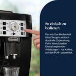 De’Longhi Magnifica S - Perfetto Kaffeevollautomat mit klassischem Milchaufschäumer, Espresso- und Cappuccino Kaffeemaschine, Bedienfeld mit Tasten, Schwarz (ECAM22.110.B)