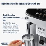De’Longhi Magnifica Evo - Perfetto Kaffeevollautomat mit klassischem Milchaufschäumer, 4 One-Touch-Getränke, Cappuccino, Espresso Kaffeemaschine, Soft-Touch-Bedienfeld, Silber (ECAM292.33.SB)