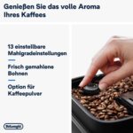 De’Longhi Magnifica Evo - Perfetto Kaffeevollautomat mit klassischem Milchaufschäumer, 4 One-Touch-Getränke, Cappuccino, Espresso Kaffeemaschine, Soft-Touch-Bedienfeld, Silber (ECAM292.33.SB)