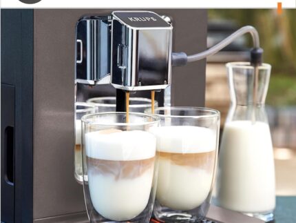 KRUPS Evidence One Kaffeevollautomat mit Milchschlauch, One-Touch-Cappuccino, 12 Getränkespezialitäten, 2-Tassen-Funktion, Farbdisplay, Kaffeemaschine, TÜV-Siegel, Schwarz, EA895N10